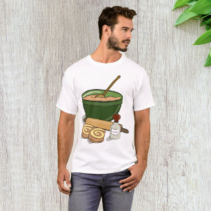Camiseta Cocina acogedora con ingredientes para hacer pan d