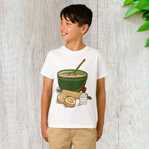 Camiseta Cocina acogedora con ingredientes para hacer pan d