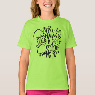 Camiseta Cocina caliente Snowmen Jingle Bells cocina Santa