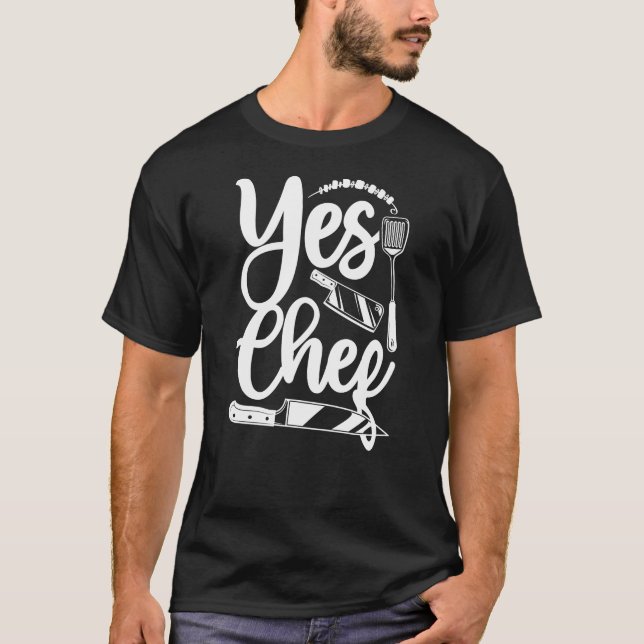 Camiseta Cocina Cocina Chef Sí Chef! Cook (Anverso)