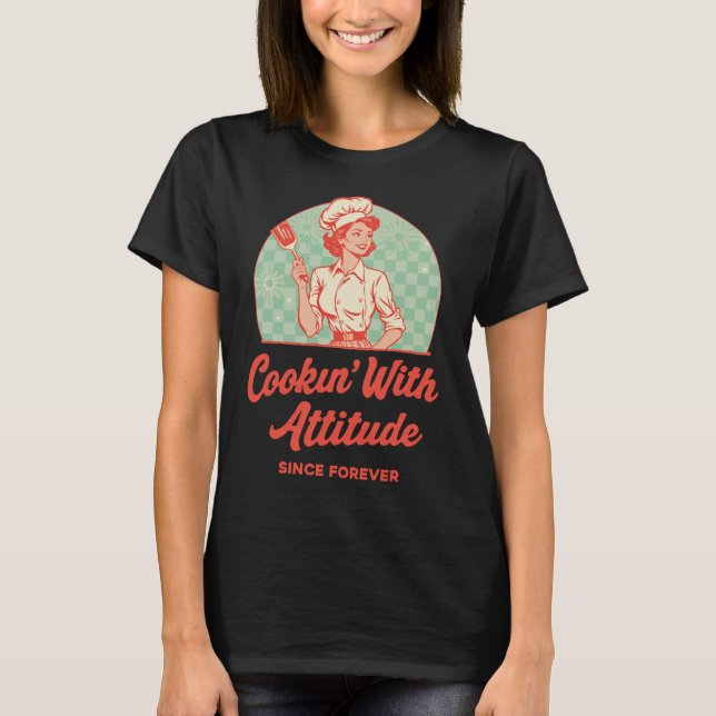Camiseta Cocina con Actitud (Anverso)