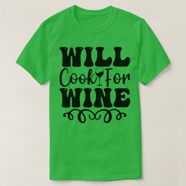 Camiseta Cocina con vino (Diseño del anverso)