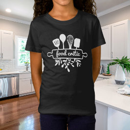 Camiseta Cocina critica a la comida infantil Utensil y vege
