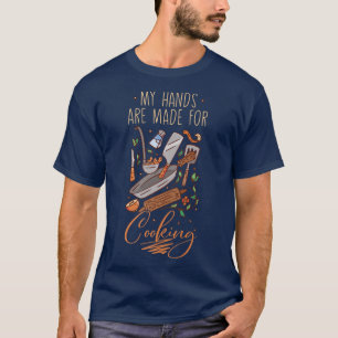 Camiseta cocina de arte culinario cocinero cocinero cuchill