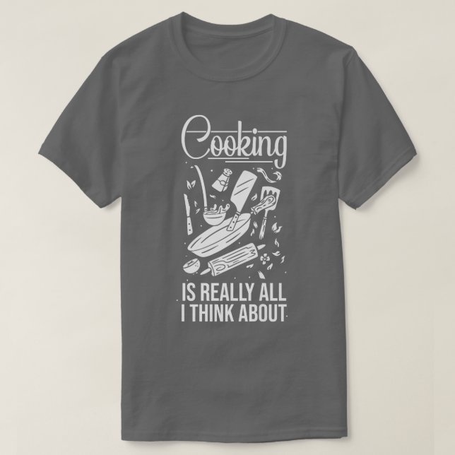 Camiseta cocina de arte culinario cocinero cocinero cuchill (Diseño del anverso)