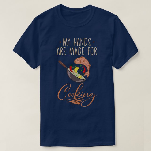 Camiseta cocina de arte culinario cocinero cocinero cuchill (Diseño del anverso)