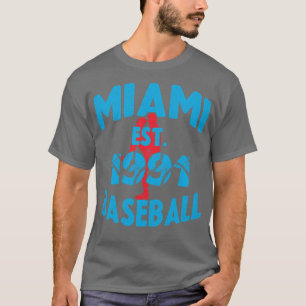 Camiseta Cocina de Béisbol Vintage Miami Baseball Est 1991