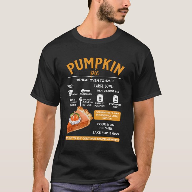 Camiseta Cocina de calabaza Dinne de la familia del día de  (Anverso)
