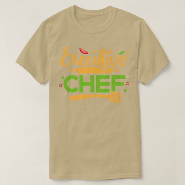 Camiseta Cocina De Chef Eecutivo Cocina De Cocina De Chefs  (Diseño del anverso)