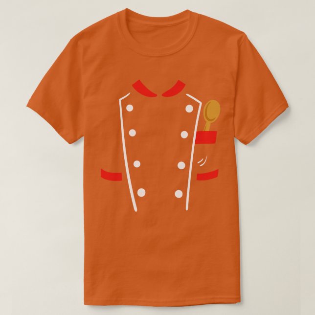Camiseta Cocina de Cocina de Cocina Uniforme Chef (Diseño del anverso)