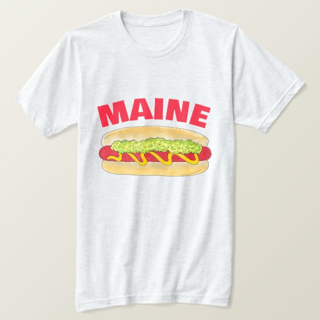 Camiseta Cocina de comida Maine Red Snapper Hotdog Portland (Anverso del diseño)