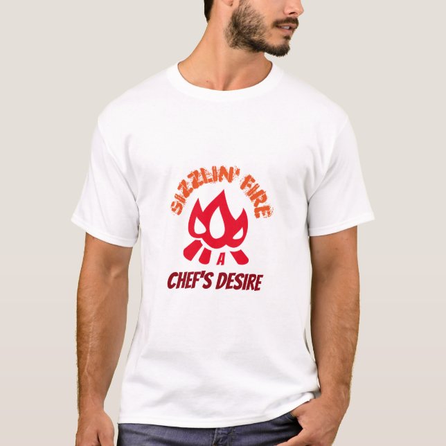 Camiseta Cocina de fuego del chef de bomberos de Sizzlin (Anverso)