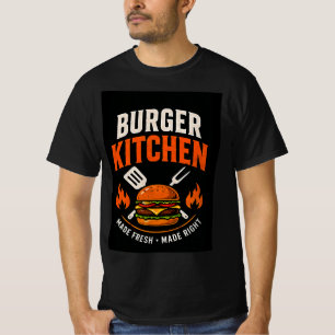 Camiseta 🍔 Cocina de Hamburguesas Personal del Restaurante