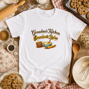 Camiseta Cocina de la Abuela, Reglas de la Abuela Abuela Ho
