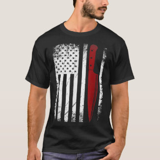 Camiseta Cocina de la Bandera Americana Chef Cocina Patriót