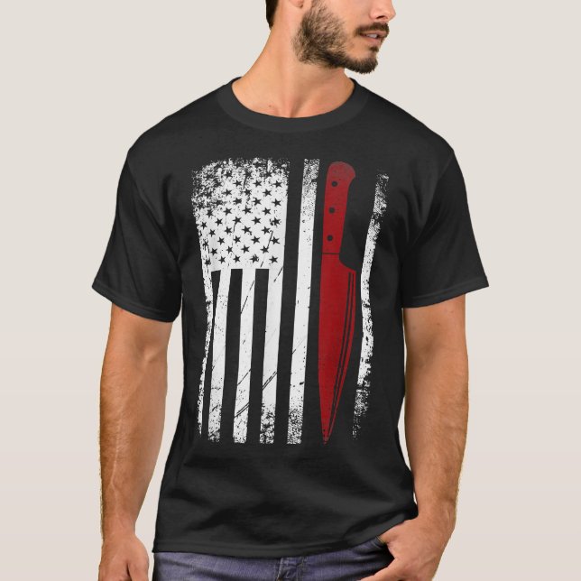 Camiseta Cocina de la Bandera Americana Chef Cocina Patriót (Anverso)