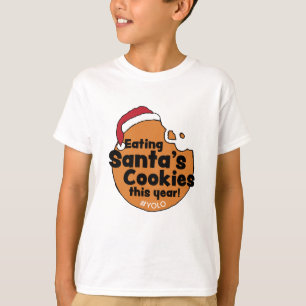 Camiseta Cocina de Navidades de hashtag de Santa Claus Yolo