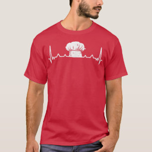 Camiseta Cocina del chef Hearbeat Head