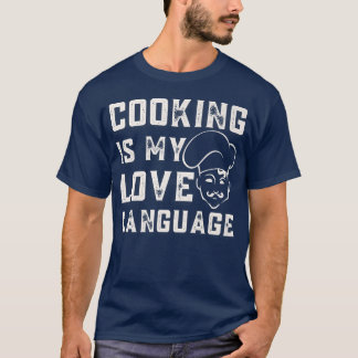 Camiseta cocina divertida, cocinar es mi idioma de amor co