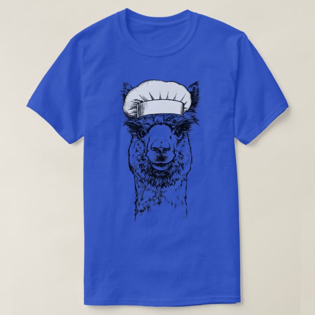 Camiseta Cocina divertida de chef animal Llama (Diseño del anverso)