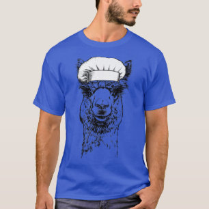 Camiseta Cocina divertida de chef animal Llama