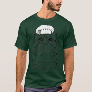 Camiseta Cocina divertida de cocinero de gato de carne de p