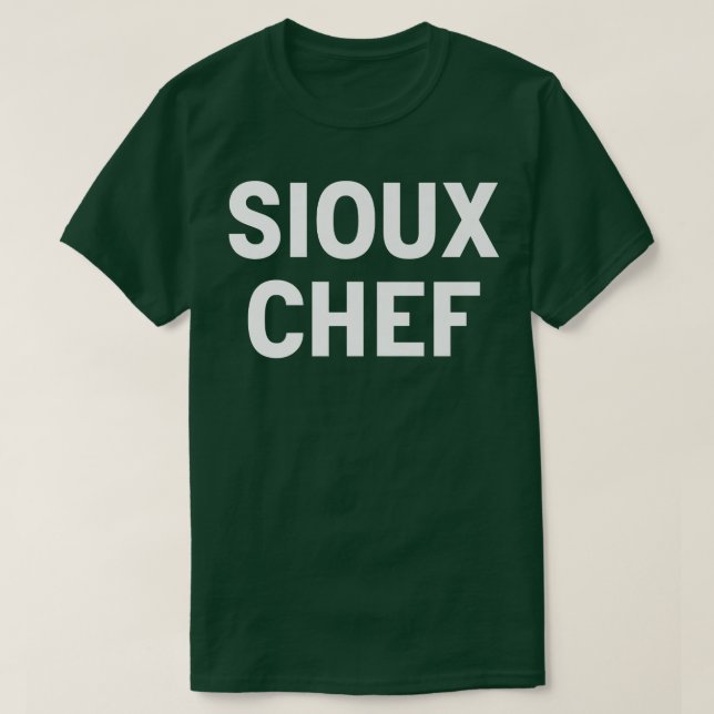 Camiseta Cocina divertida de la línea del chef nativo ameri (Diseño del anverso)
