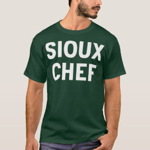 Camiseta Cocina divertida de la línea del chef nativo ameri