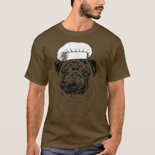 Camiseta Cocina divertida del chef Pug Dog Cook