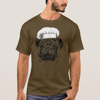 Camiseta Cocina divertida del chef Pug Dog Cook