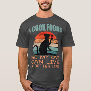 Camiseta Cocina divertida para chefs y amantes del gato