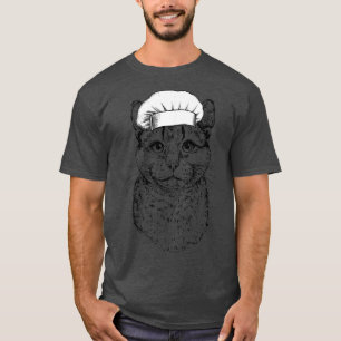 Camiseta Cocina divertida para cocinar cocinero de gato azu