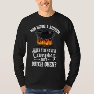 Camiseta Cocina Horno Holandés Divertido Cocinar Fuego al A