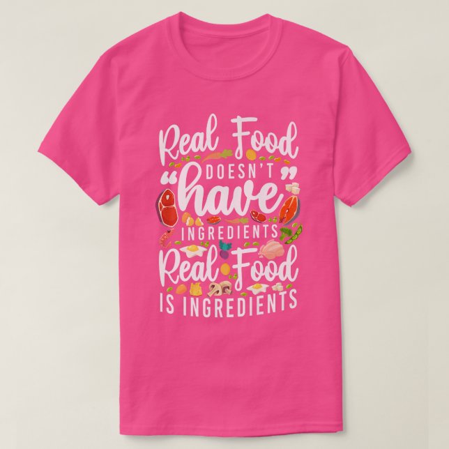 Camiseta Cocina Ingredientes de Cocina Cocina Chef (Diseño del anverso)