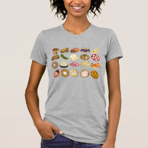 Camiseta Cocina judía de fiesta de cena de comida impresa