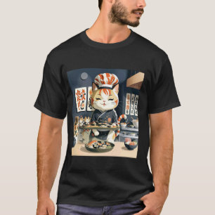 Camiseta Cocina ligera Kitty Restaurante japonés Funny Sush