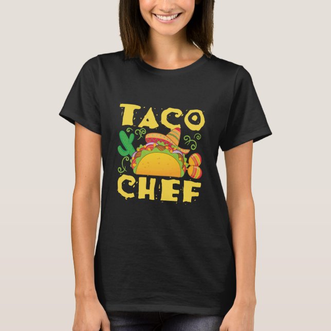 Camiseta Cocina mexicana Taco Chef (Anverso)