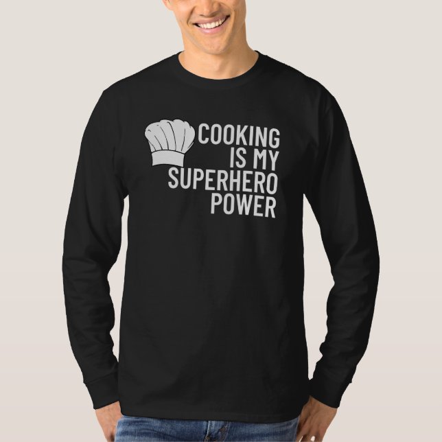 Camiseta Cocina Mi Superhéroe Power Chef Cook Grill 2 (Anverso)