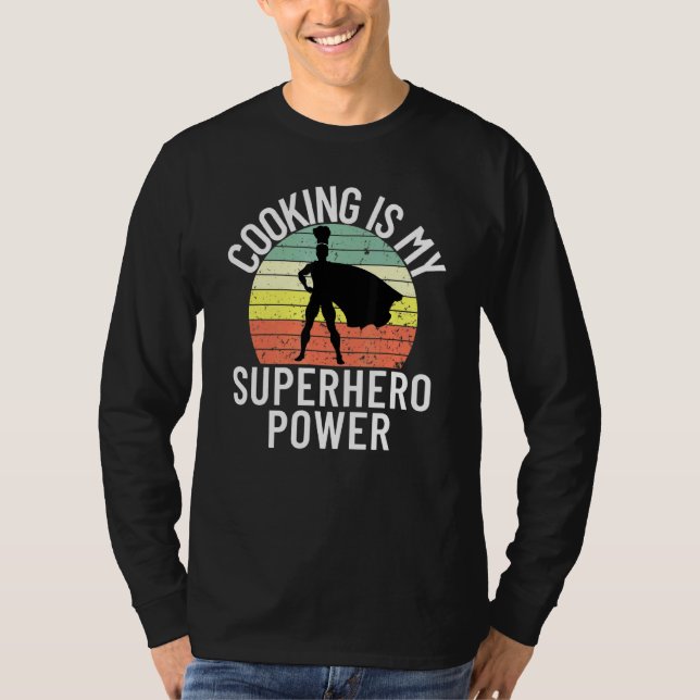 Camiseta Cocina Mi Superhéroe Power Chef Cook Grill 4 (Anverso)
