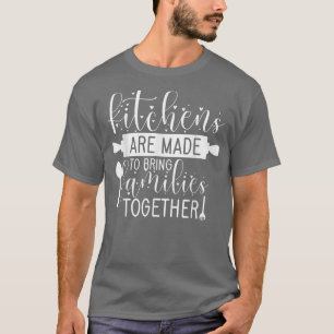 Camiseta Cocina Que Reúne Platos De Cocina Para Las Familia
