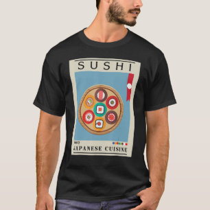 Camiseta Cocina sushi japonesa Kwaii Sushi Pintura Art