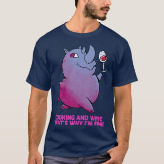 Camiseta Cocina Y Vino Por Eso Estoy Bien Cocinando