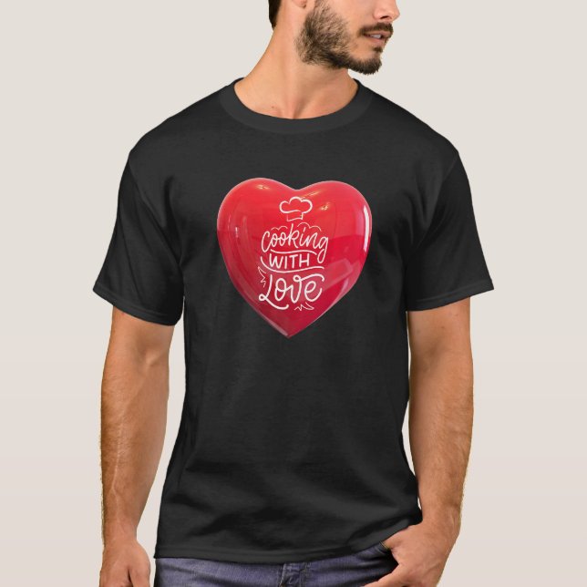 Camiseta Cocinando con amor Chef Dad Baker Mom Cook Food (Anverso)