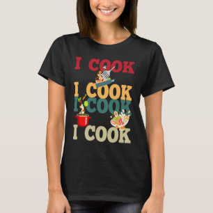 Camiseta Cocinando recetas de comida ollas y alvéolas que c
