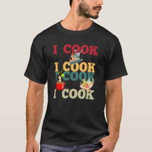 Camiseta Cocinando recetas de comida ollas y alvéolas que c