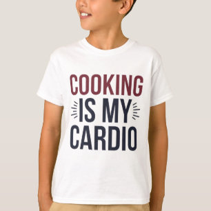 Camiseta Cocinar es mi cardio" Funny Chef