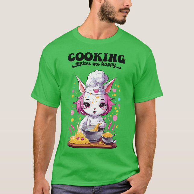 Camiseta Cocinar me hace feliz (Anverso)