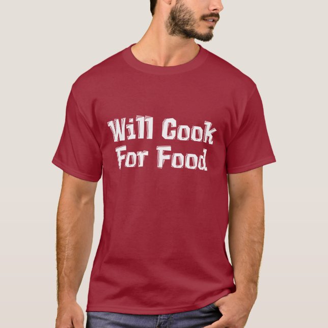 Camiseta Cocinará para los regalos de la comida (Anverso)