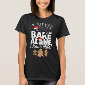 Camiseta Cocinas de hornear con gatos en Navidades y en Gin