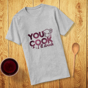 Camiseta Cocinas, tomaré la tipografía de Relieve metalizad